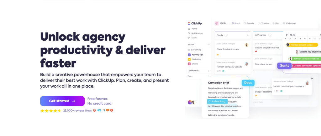 best agency tools like ClickUp