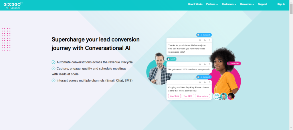 best ai lead generation tools includes exceed.ai