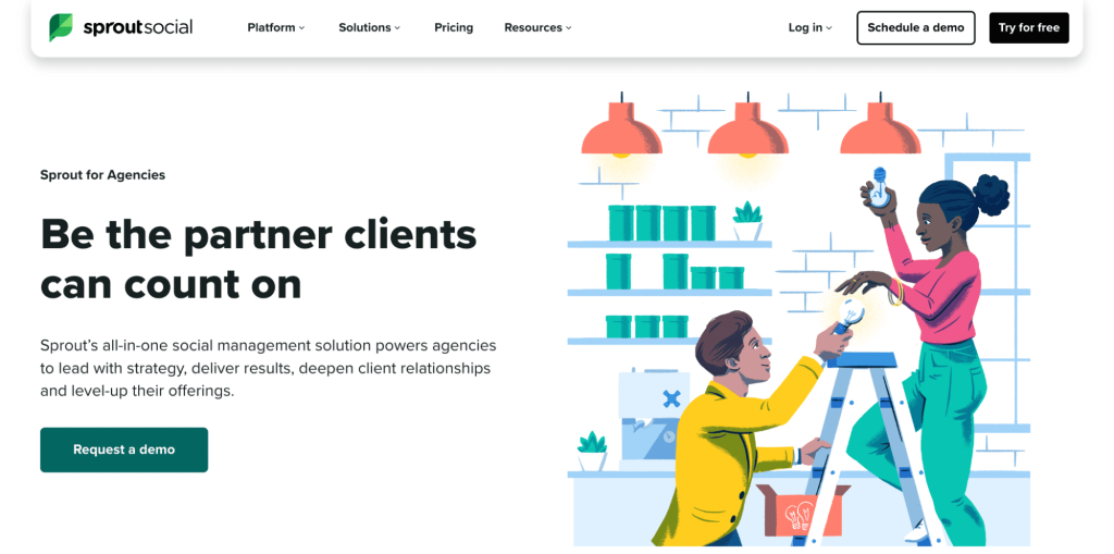 best marketing agency tools like SproutSocial