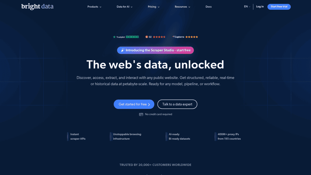 Bright Data as one of the best b2b data apis