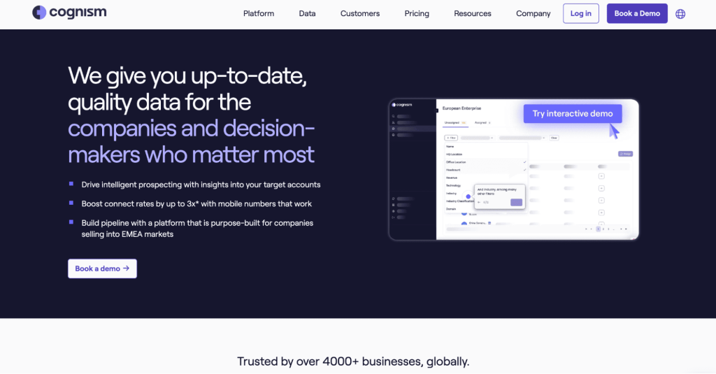 cognism - is it best lead intelligence software for tech startups
