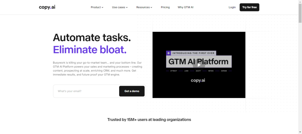 Copy.ai, ferramenta de vendas grátis