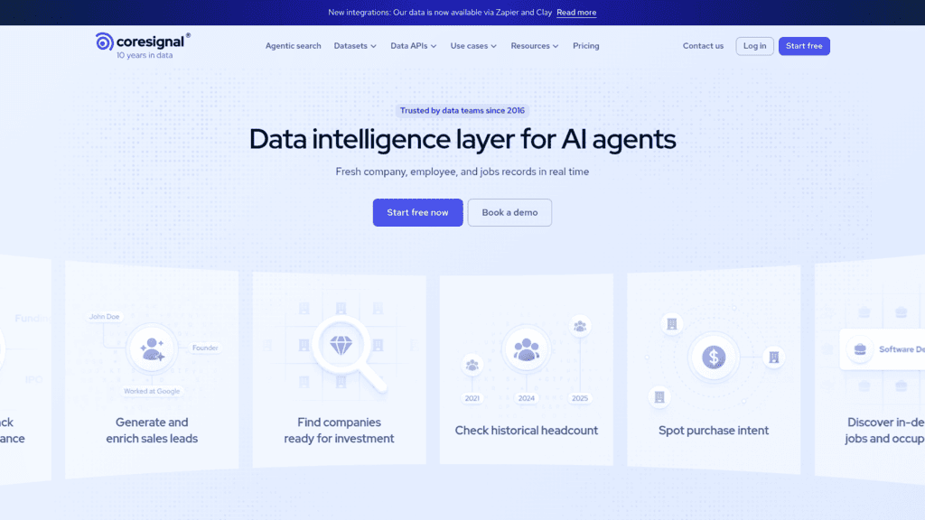 Coresignal as one of the best technographic data apis
