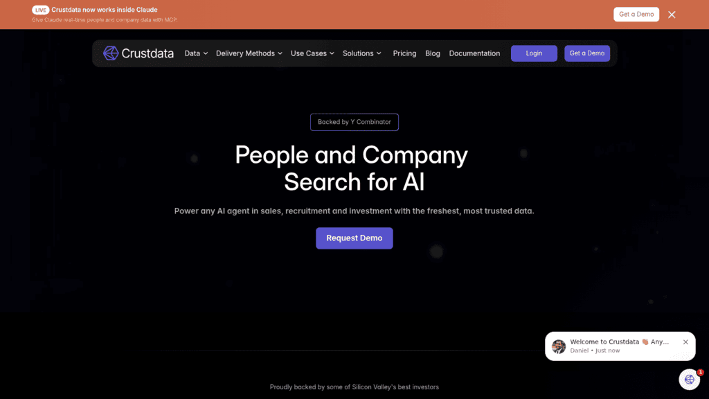 Crustdata as one of the best company enrichment apis