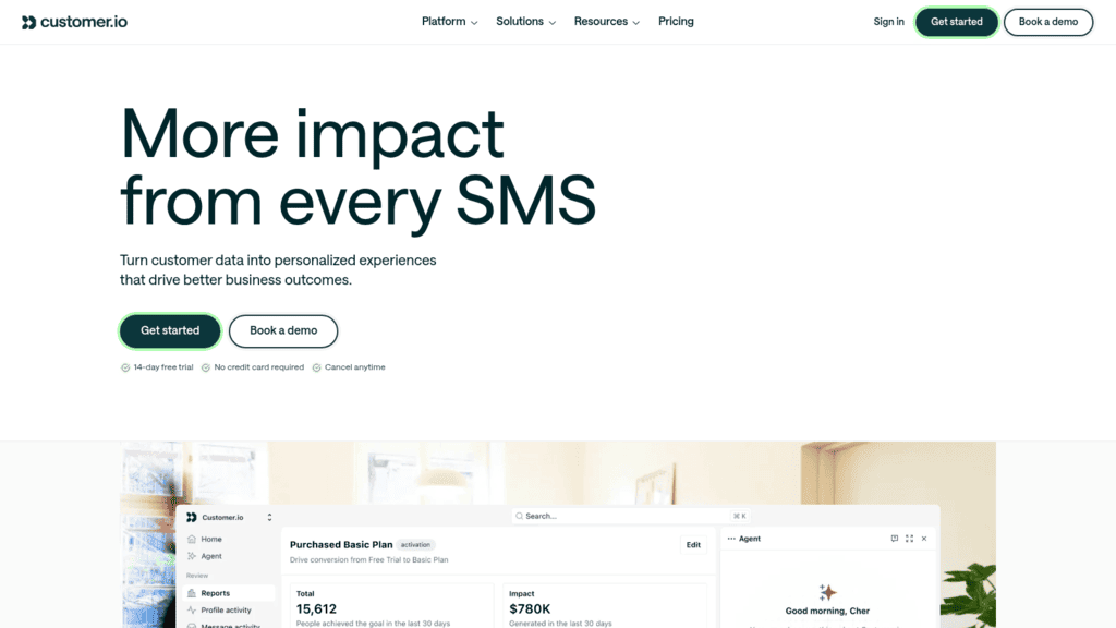 Customer.io as one of the best digital engagement software