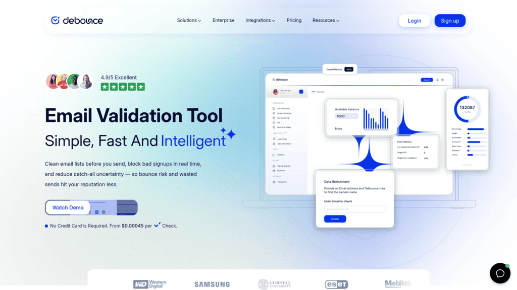DeBounce as one of the best email verification apis