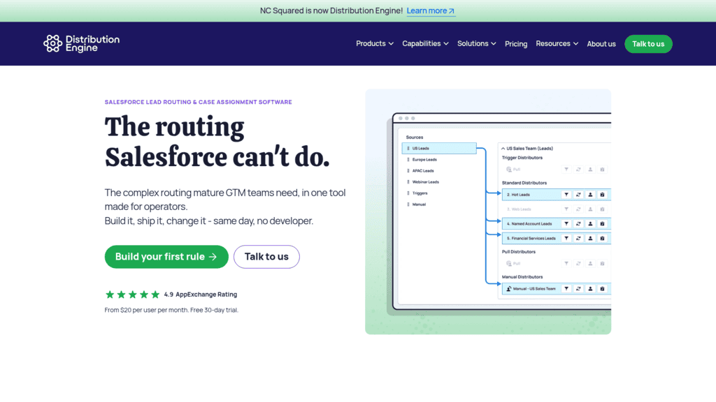 Distribution Engine as one of the best lead routing tools