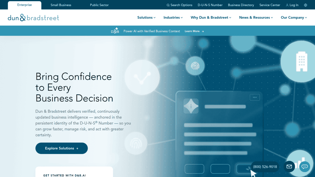 Dun and Bradstreet as one of the best firmographic apis