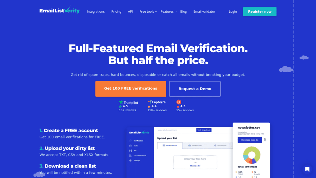 EmailListVerify as one of the best email verification apis