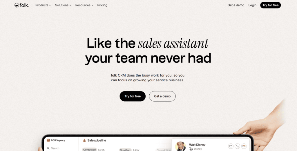 folk CRM with linkedin crm integration