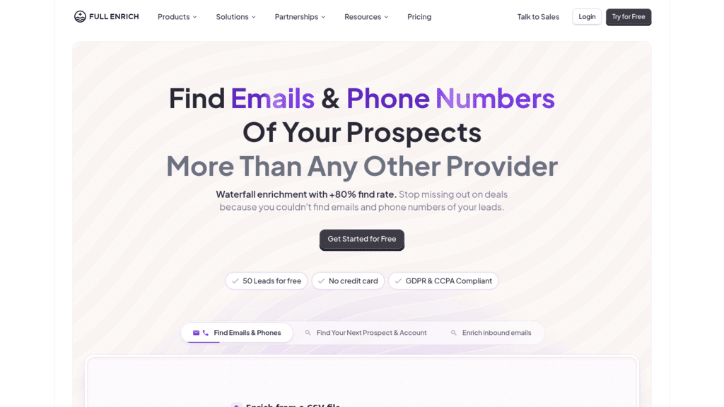 FullEnrich as one of the best email enrichment apis