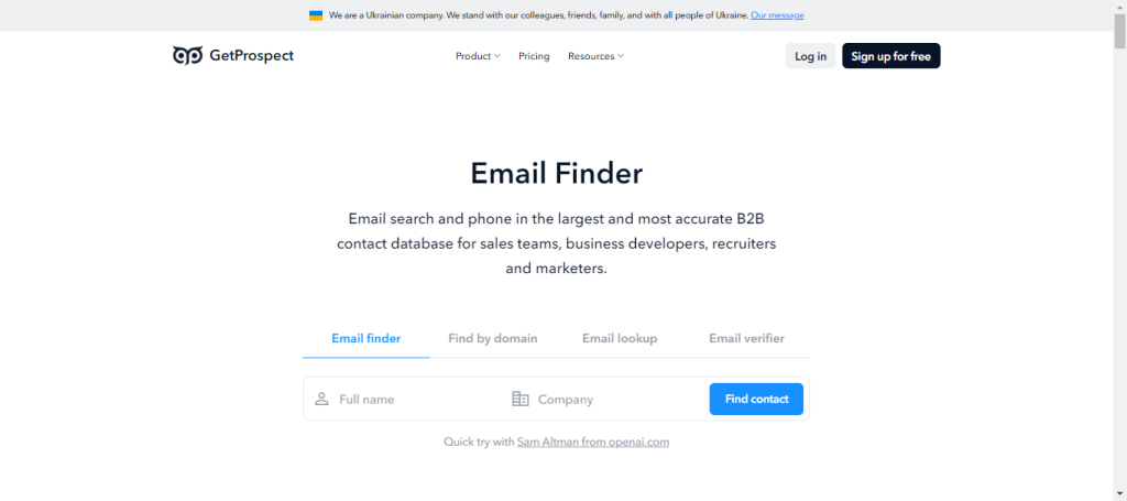 GetProspect, ferramenta de vendas grátis