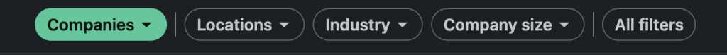 how to find a list of employees at a company - Linkedin filters