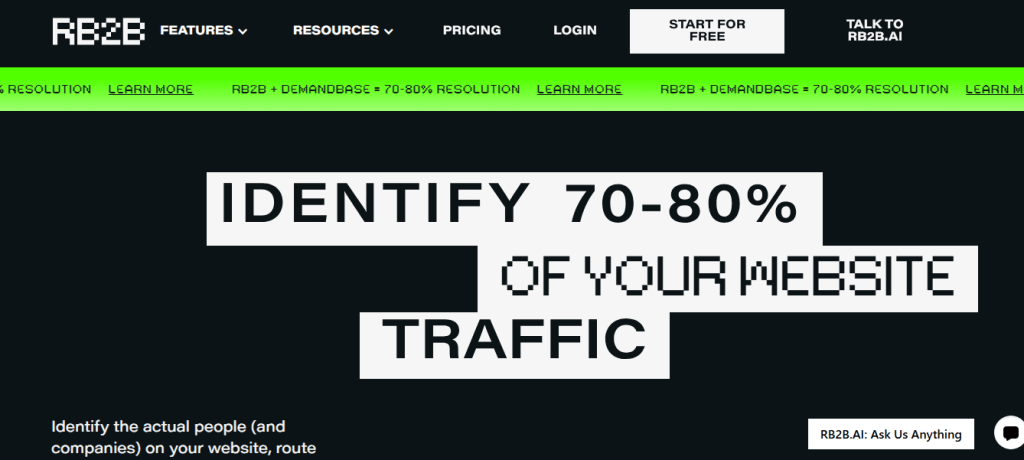 how to track visitors to a website with RB2B