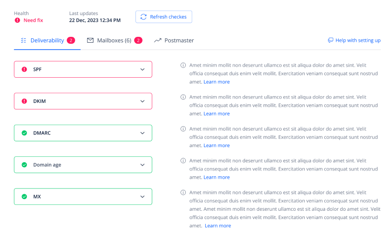 Email deliverability kit