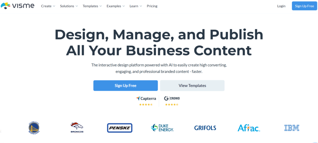 visme as a ai tool for a startup