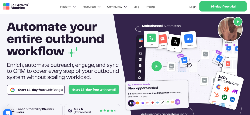 la growth machine as one of the Dripify alternatives