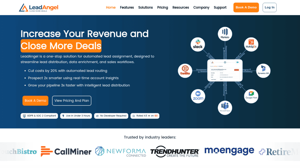 LeadAngel as one of the best lead routing tools
