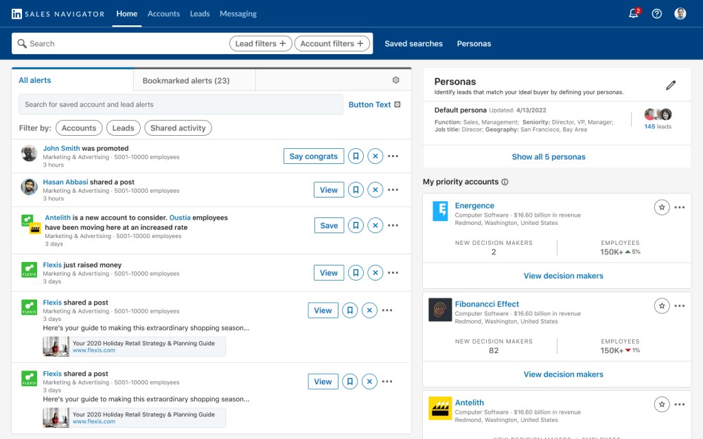 linkedin sales navigator as one of the prospecting tools that integrate with salesforce