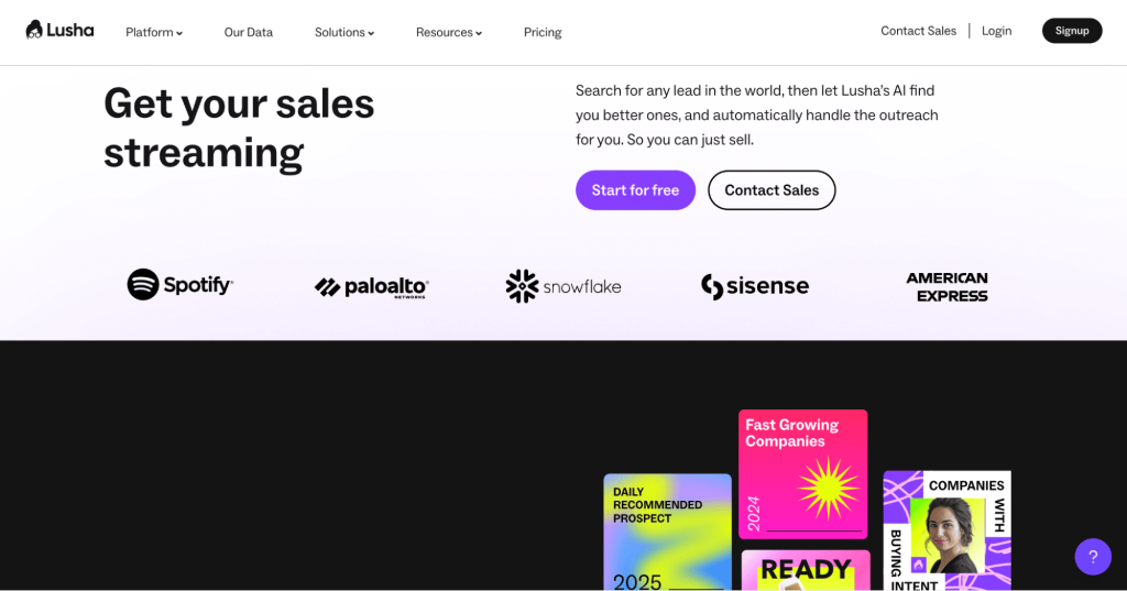 lusha is the best lead intelligence software