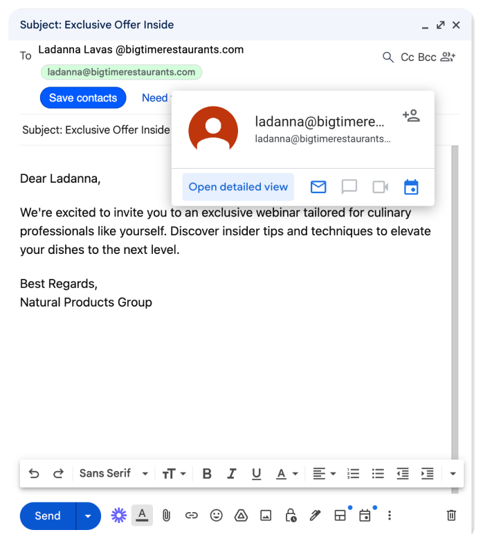 Name2Email Chrome extension