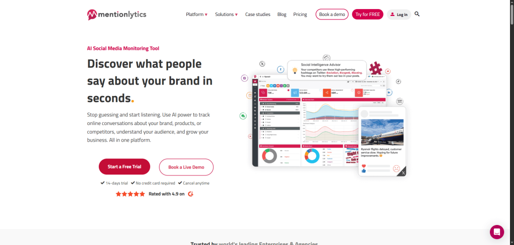 one of the generative ai tools for market research is Mentionlytics