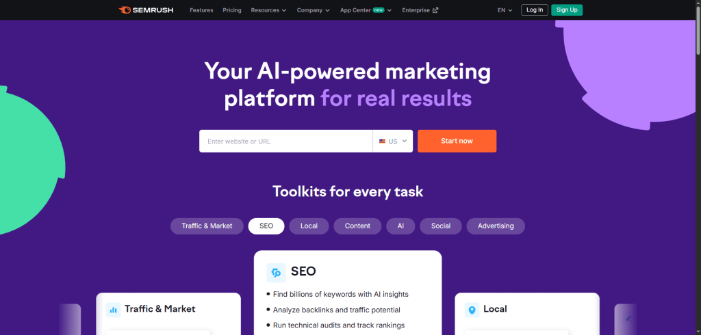 one of the generative ai tools for market research is Semrush