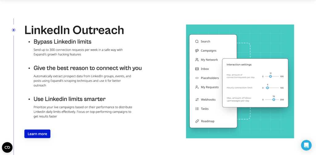 one of the list of linkedin outreach automation tools is Expandi