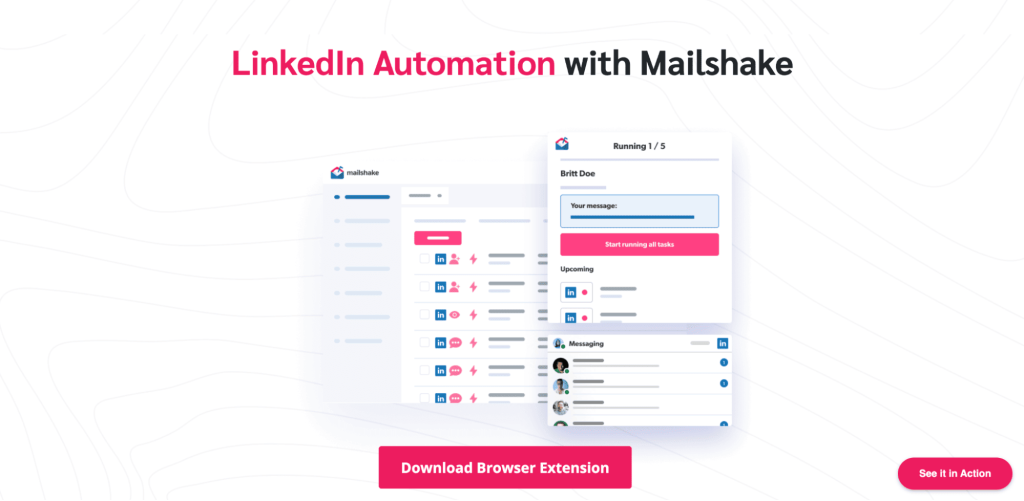 one of the list of linkedin outreach automation tools is Mailshake