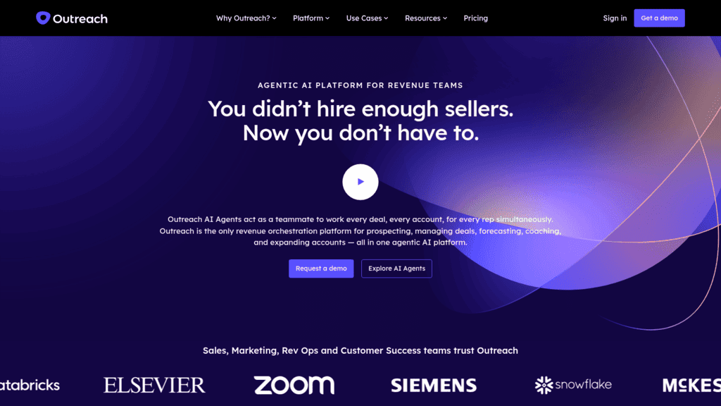 Outreach as one of the best sales execution software