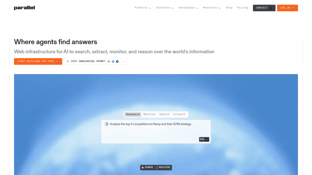 Parallel as one of the best ai research agents