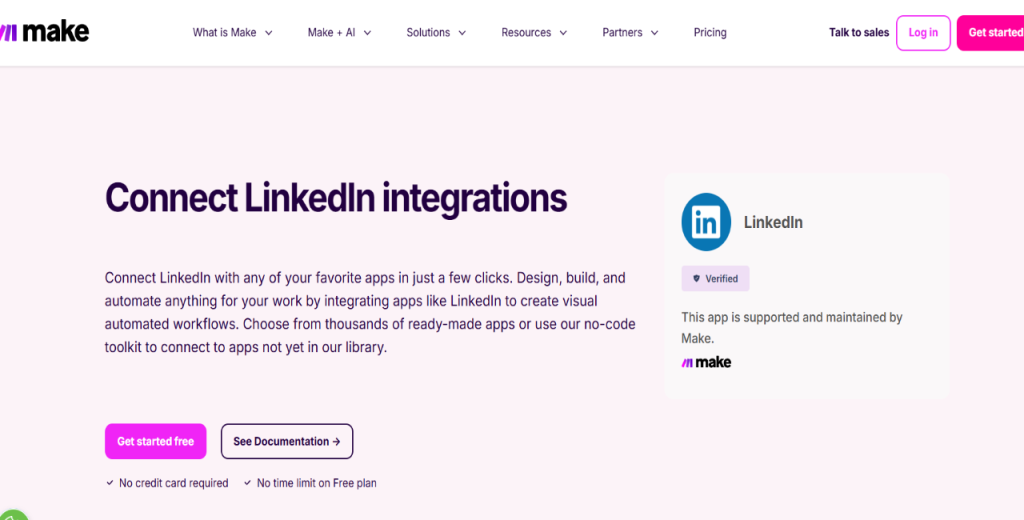 pipedrive and linkedin integration with Make