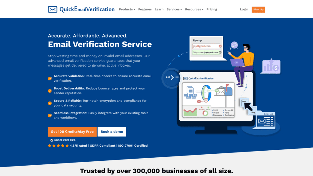 QuickEmailVerification as one of the best email validation apis