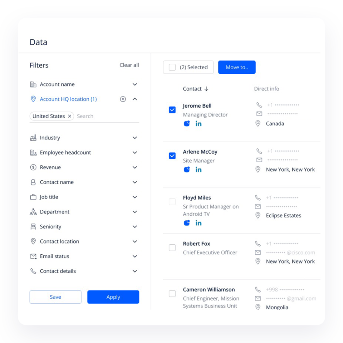 Build laser-focused prospect lists