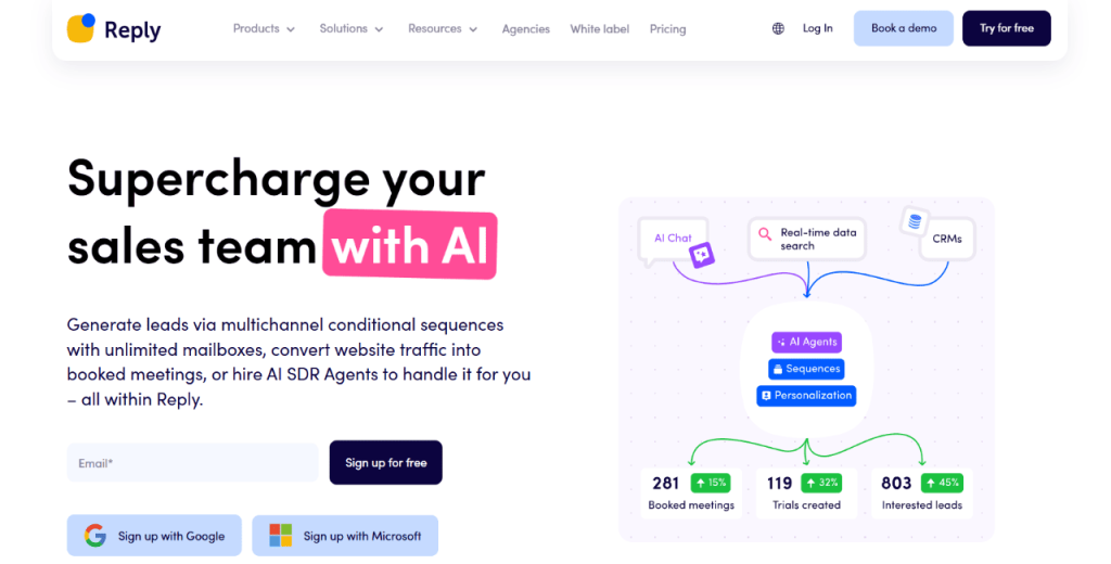 reply.io with linkedin crm integration