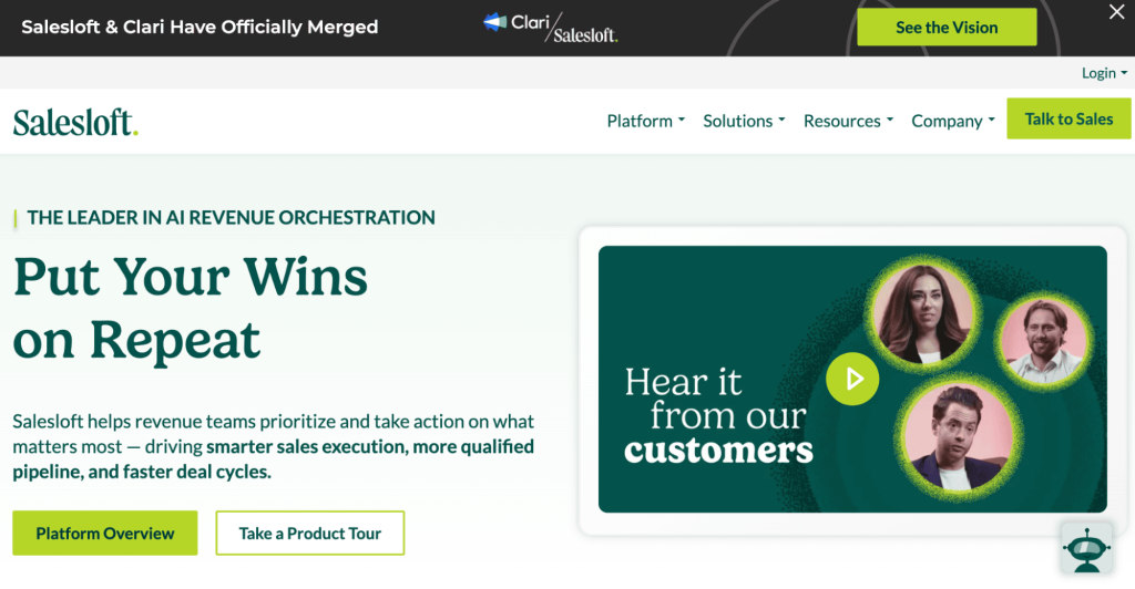 salesloft as one of the smartlead alternatives