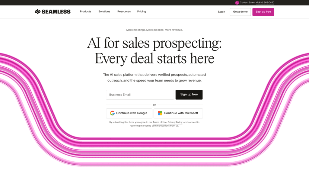 Seamless.AI as one of the best web research tools