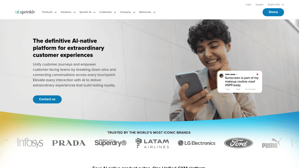 Sprinklr as one of the best digital engagement software