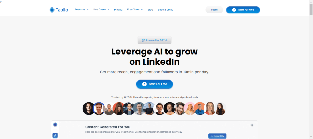 taplio as one of linkedin automation tools