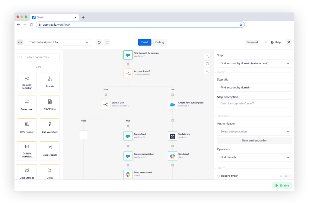 tray ai as one from the salesforce prospecting tools