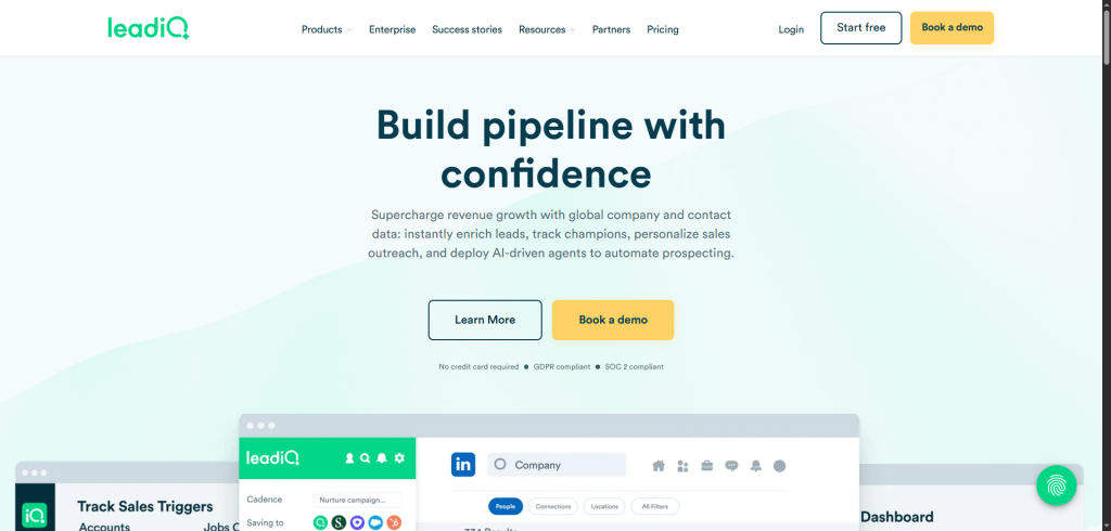 use ai to find email addresses with leadiq