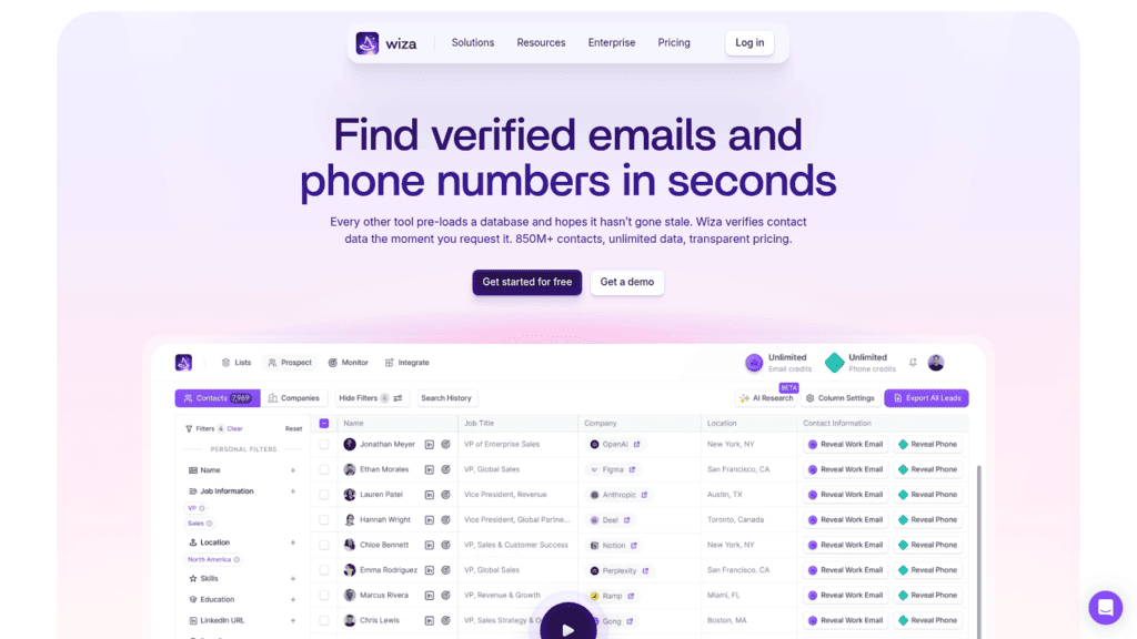 Wiza as one of the best email finder apis