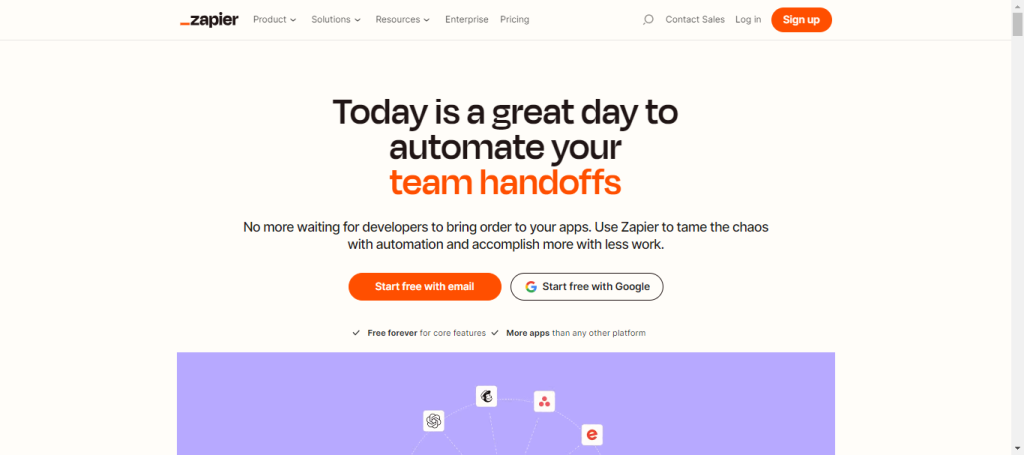 Zapier, ferramenta de vendas grátis