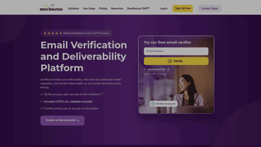 ZeroBounce as one of the best email enrichment apis